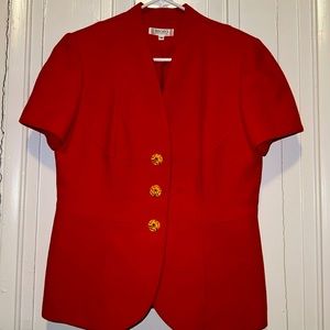 RED 2pc SKIRT SUIT